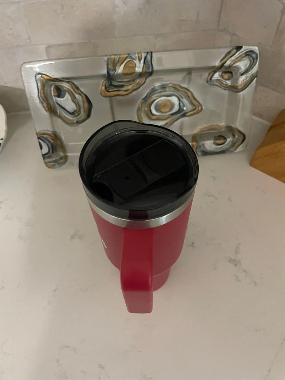 Buc-ee's Red Travel Tumbler with Handle
